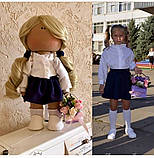 Авторська текстильна лялька по вашему фото для дівчаток ручної роботи інтер'єрна Тільда по фотографії, фото 2
