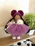 Авторська текстильна лялька по вашему фото для дівчаток ручної роботи інтер'єрна Тільда по фотографії, фото 7
