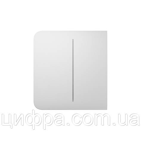 Бічна кнопка для двоклавішного вимикача Ajax SideButton (2-gang) white, фото 1