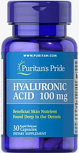 Гіалуронова кислота Puritan's Pride Hyaluronic Acid 100 мг 30 капс.