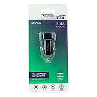 Автомобільний зарядний пристрій Ridea RCC-21012 Grand 2USB 2.4 A  (чорний), Ridea, Арт.40295