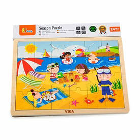 Пазл Viga Toys Пори року. Літо 24 деталі (51270)