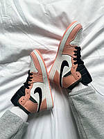 Жіночі кросівки весна осінь Nike Air Jordan 1 Retro High Pink Quartz. Кроси жіночі Найк Аір Джордан 1., фото 5