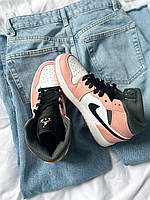 Жіночі кросівки весна осінь Nike Air Jordan 1 Retro High Pink Quartz. Кроси жіночі Найк Аір Джордан 1., фото 8