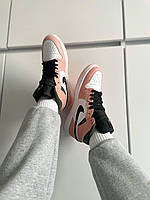 Жіночі кросівки весна осінь Nike Air Jordan 1 Retro High Pink Quartz. Кроси жіночі Найк Аір Джордан 1., фото 9
