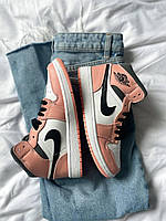 Жіночі кросівки весна осінь Nike Air Jordan 1 Retro High Pink Quartz. Кроси жіночі Найк Аір Джордан 1., фото 10