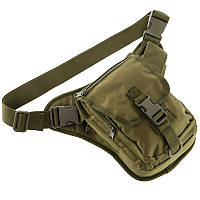 Сумка тактическая на бедро Military Ranger ZK-9116 оливковая / армейская поясная сумка с кобурой
