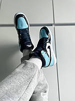 Жіночі кроссівки Nike Air Jordan 1 Retro Patent Blue весна осінь. Жіночі кросси Найк Аір Джордан 1., фото 3