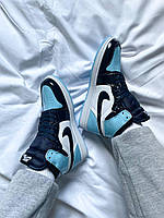Жіночі кроссівки Nike Air Jordan 1 Retro Patent Blue весна осінь. Жіночі кросси Найк Аір Джордан 1., фото 10