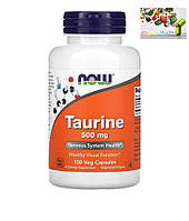 Аминокислоты, Now Foods, Таурин, 500 мг, 100 растительных капсул
