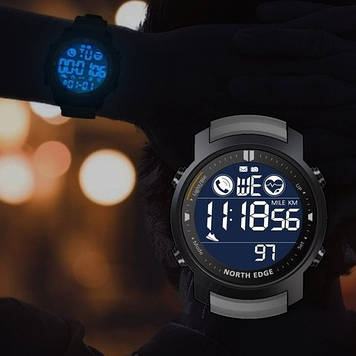 Смарт годинник тактичний з bluetooth North Edge Laker чоловічі Smart Watch з повідомленнями фітнес трекер