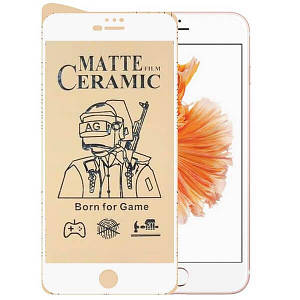 Захисне скло Ceramic Mate Glass (гнучке матове) iPhone 7 Plus/8 Plus Біле