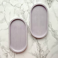 Гіпсова підставка овальна фіолетова