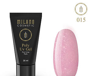 Полігель Milano Shimmer Poly Gel №15, 30 мл