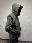 Куртка тактична демісезонна Softshell Мультикам, фото 7