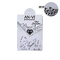 Стразы для дизайна ногтей Swarovski ANVI Professional "Crystal Pixie" №SS03, 100 шт