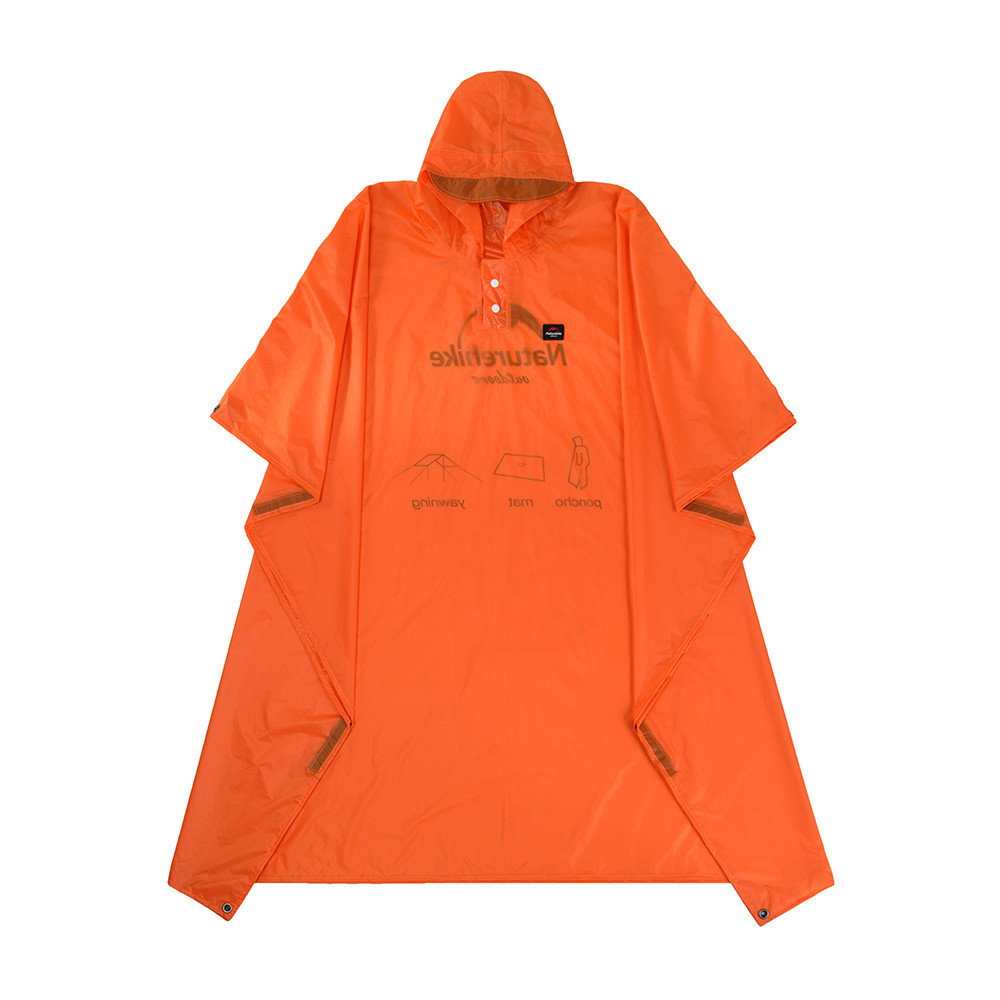 Пончо-тент Naturehike 20D silicone NH17D003-M Orange - фото 1 - id-p1777366076