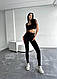 Крутий фітнес- костюм топік і лосини зі структурної тканини, фото 4