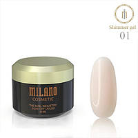 Гель для наращивания Milano Shimmer Gel №1, 30 мл