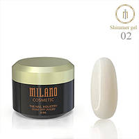 Гель для наращивания Milano Shimmer Gel №2, 30 мл