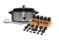 Набір каменів для стоун масажу 45 шт Нагрівач Habys 6л Базальтові масажні камені з нагрівачем