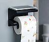 Тримач туалетного паперу Primo TP01 металевий з полицею - Black, фото 2