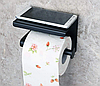 Тримач туалетного паперу Primo TP01 металевий з полицею - Black, фото 3
