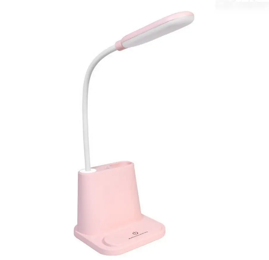 Лампа світлодіодна usb з тримачем для телефону Multifunctional desk lamp 1200mah Рожева, фото 1