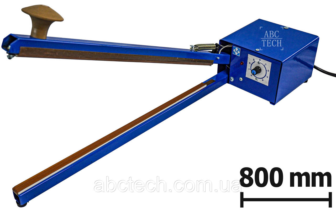 Ручний запайник імпульсного нагрівання 800 мм ЗАП-5 Пайщик плівок 3 мм Шов Запайник настільний імпульсний ABC Tech, фото 1