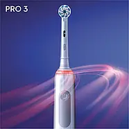Електрична зубна щітка Braun Oral-B PRO3 3500 White з дорожнім футляром і двома насадками Sensitive clean, фото 5
