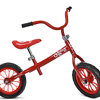 Беговел Profi kids М 3255-3 детский двухколесный велобег для малышей колеса 12 дюймов EVA красный