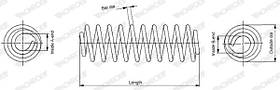 Пружина MONROE SP3567 пружина перед VW POLO 01-09 (1.4TDI) FRONT (L/R)