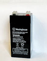 Свинцово-кислотная аккумуляторная батарея Westinghouse 4V, 4.5Ah, terminal T1, 1шт 47*47*107 мм