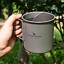 Туристичний титановий кухоль Boundless Voyage 450 мл. Туристичний посуд із титану., фото 5