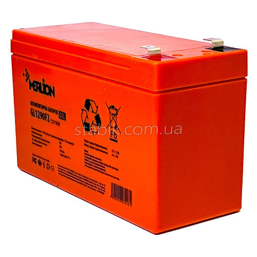 Купить MERLION GL1290F2 12V 9Ah F2 - гелевый аккумулятор для детской ...