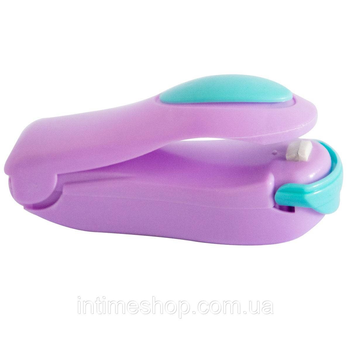 Портативный запайщик пакетов "Korea Type Mini Sealing" Фиолетовый с голубым, паяльник для пакетов ручной (TI) - фото 2 - id-p1777417661