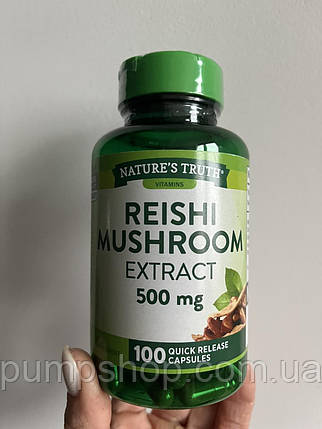 (уцінка термін по 9.24) Гриби Рейші Nature's Truth Reishi Mushroom Extract 500 мг 100 капс., фото 1