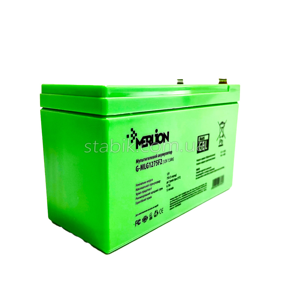 MERLION AGM G-MLG1275F2 12 V 7,5 Ah