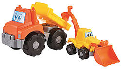 Набір машинок Ecoiffier "Будівництво", вантажівка та екскаватор-навантажувач | 000492