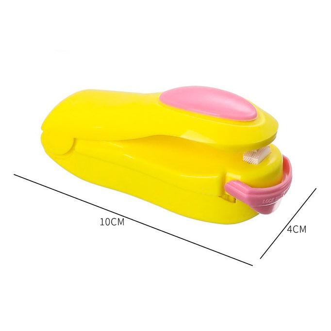 Мини запайщик пакетов - склеиватель пакетов "Korea Type Mini Sealing" Желтый с розовым, ручной запайщик (GK) - фото 4 - id-p1777420947