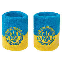 Напульсник спортивний махровий Україна BC-4061 1 шт. жовто-блакитний, Жовтий, Розмір (EU) — 1SIZE