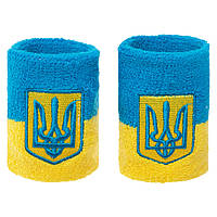 Напульсник спортивний махровий Україна BC-4063 1 шт. жовто-блакитний, Синій, Розмір (EU) — 1SIZE