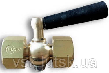 Кран триходовий КТТ (2,5, МПа, внутр. М20х1,5 - внутр G1/2), фото 1