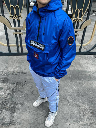 Анорак мужской Напапири Синий весенний анорак Napapijri с капюшоном ...