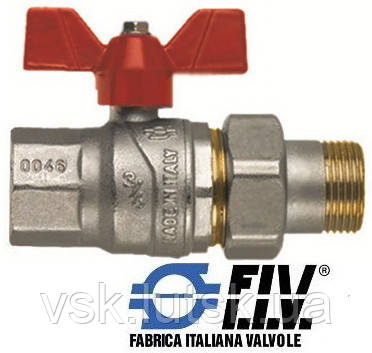 Кран кул. F.I.V. з американкою 1"1/4, фото 1