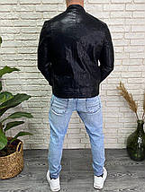 Стильна чоловіча куртка на підкладці Матеріал "Еко Шкіра" 46, 48, 50, 52, 54, 56 розмір 46, фото 5