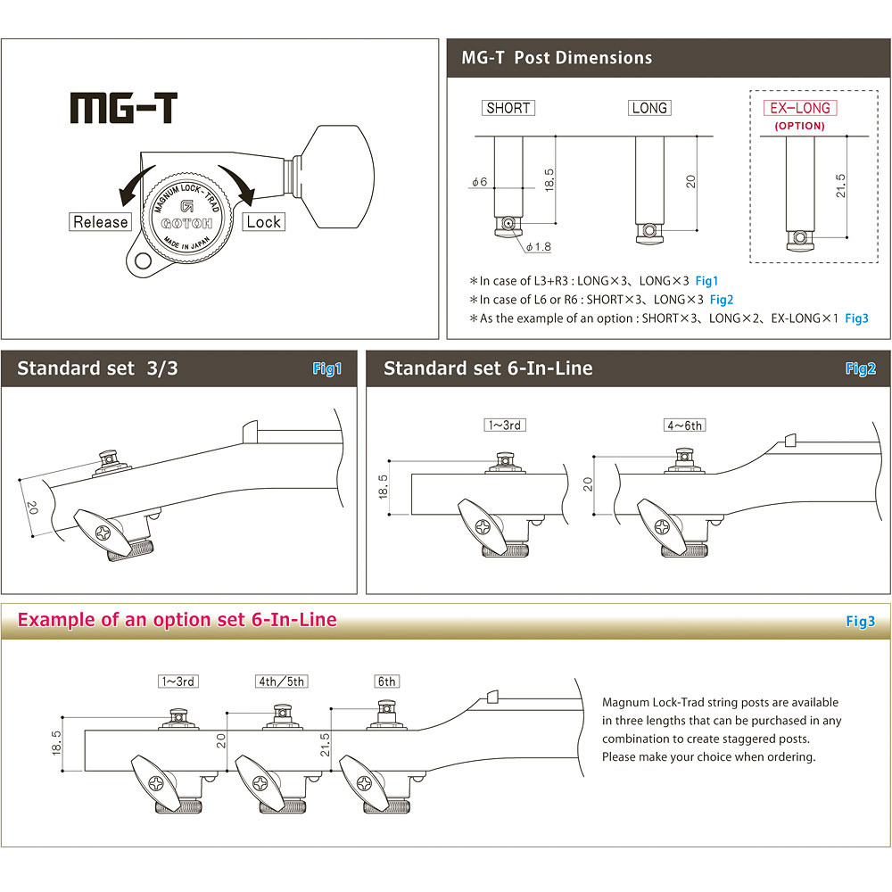 Колки для электрогитары GOTOH SG301-04 MG-T C - фото 3 - id-p265521511