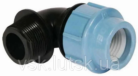 397520 (75х2") Коліно зовнішня різьба (Unidelta.1008), фото 1