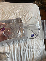 Окуляри іміджеві в прозорій оправі, фото 3