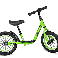 Беговел детский Profi kids двухколесный велобег для малышей колеса 12 дюймов резина M 4067A-2 зеленый